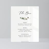 Eucalyptus Frame Acrylic Favor Tabletop Sign Small Pure White Standard Acrylic S Tabletop Favor