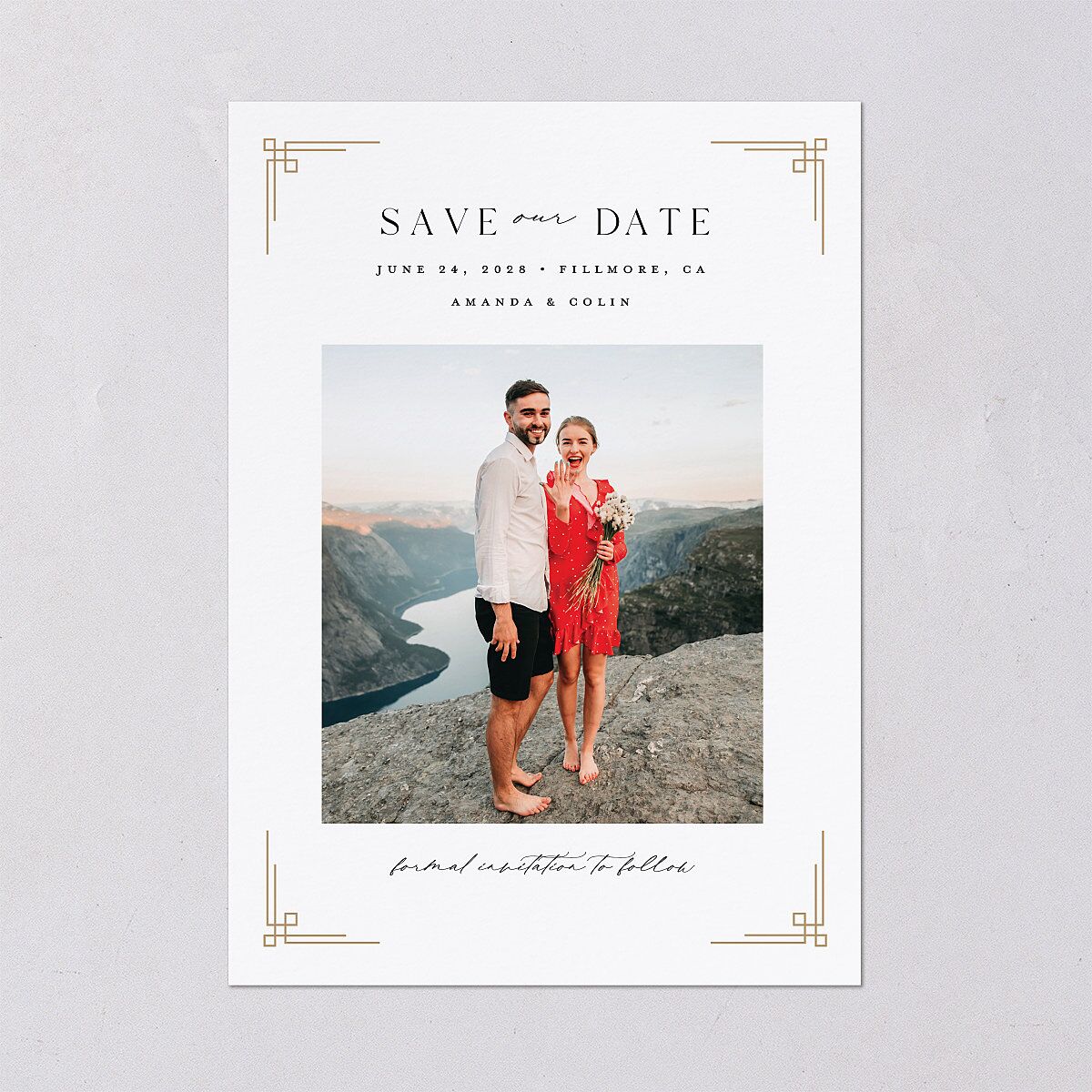 Church Cross Save The Date Cards Pure White Signature smooth Blank No Standard
