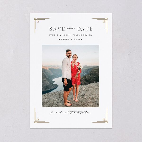 Church Cross Save The Date Cards Pure White Signature smooth Blank No Standard