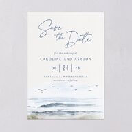 Coastal Love Save The Date Cards Cruise Signature smooth Blank No Standard