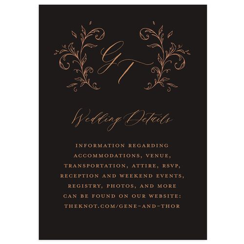 Dark Vintage Fantasy Wedding Enclosure Cards Midnight Signature Standard