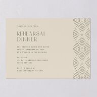 Boho Texture Rehearsal Dinner Invitations Deep Olive Signature Blank