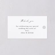 Dainty Heart Favor Gift Tags Pure White Gold Signature