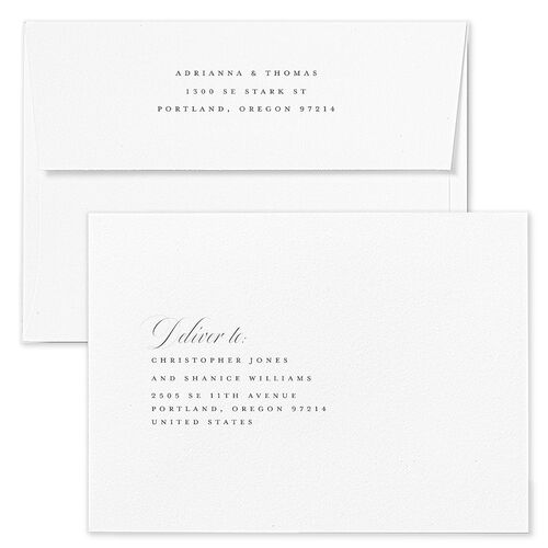 Classic Capture Wedding Invitation Envelopes Blue Ocean Return Address Standard Signature