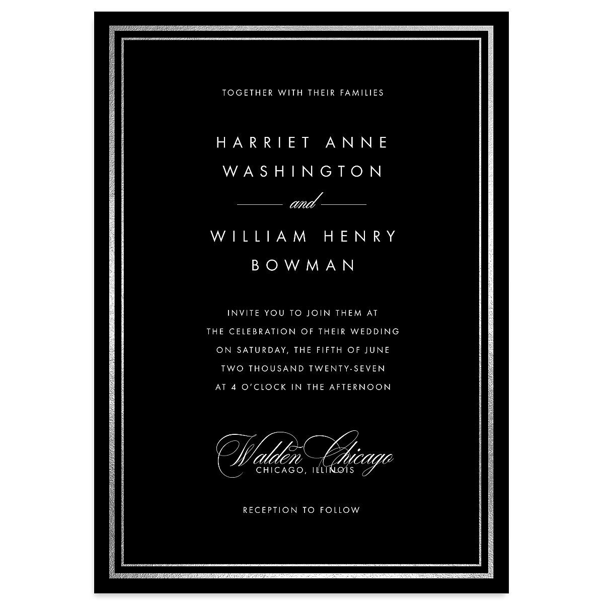 Polished Frame Wedding Invitations