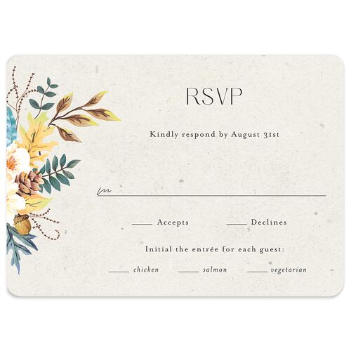 Bohemian Altar Wedding Response Cards Dijon Signature Rounded