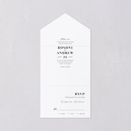 Vibrant Floral All-in-One Wedding Invitations Raspberry Signature Light Both Recipient and Return Addresses