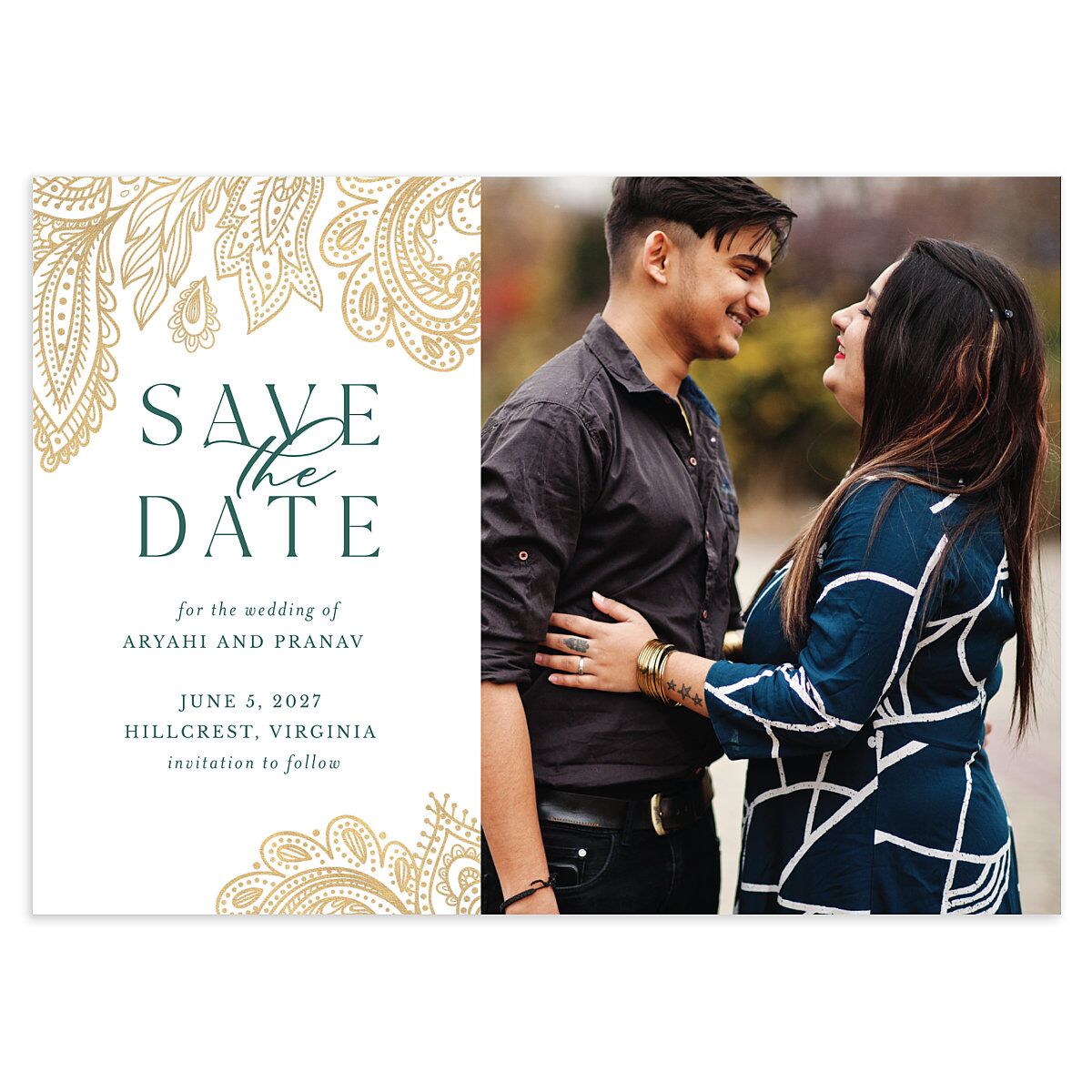 Ornamental Elegance Save The Date Cards