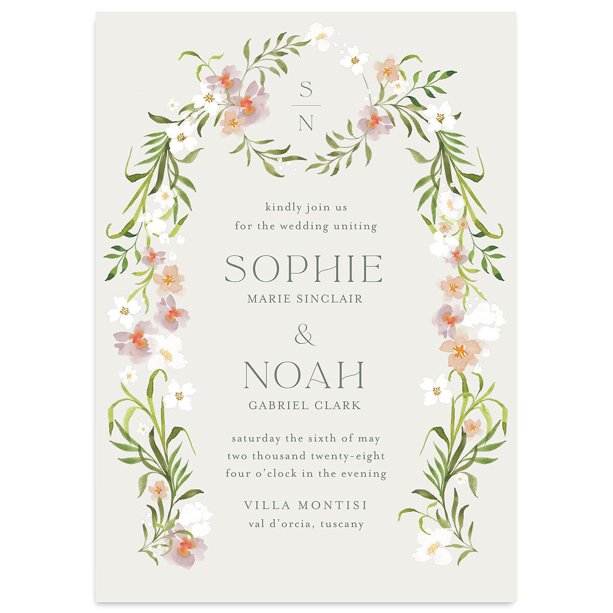 Wildflower Altar Wedding Invitations