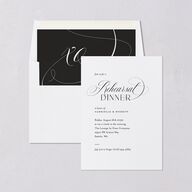 Opposites Attract Rehearsal Dinner Invitations Licorice Signature Blank
