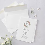 Floral Monogram Rehearsal Dinner Invitations Rose Quartz Signature Blank Standard
