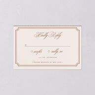 Elegant Eclectic All-in-One Wedding Invitations Walnut Signature Light Both Recipient and Return Addresses No