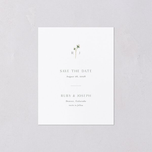 Dainty Monogram Save the Date Petite Cards Moon Rock Signature smooth Blank No Standard