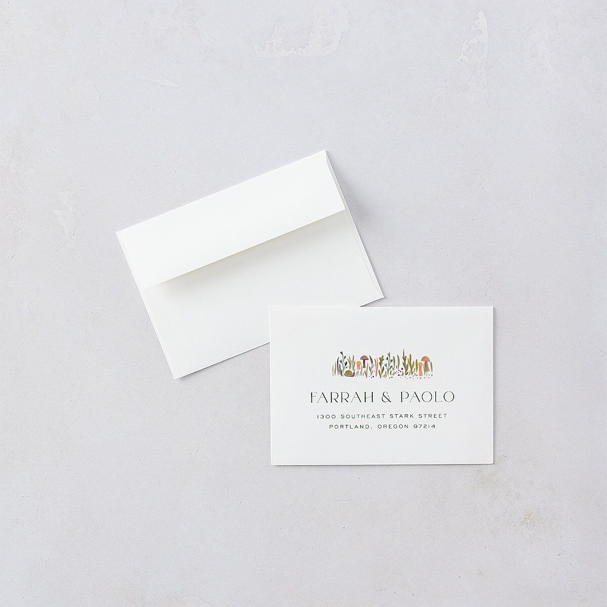 Mushroom Magic Wedding Response Cards Mauve Signature Standard