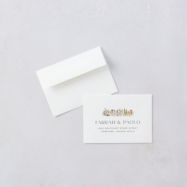 Mushroom Magic Wedding Response Cards Mauve Signature Standard