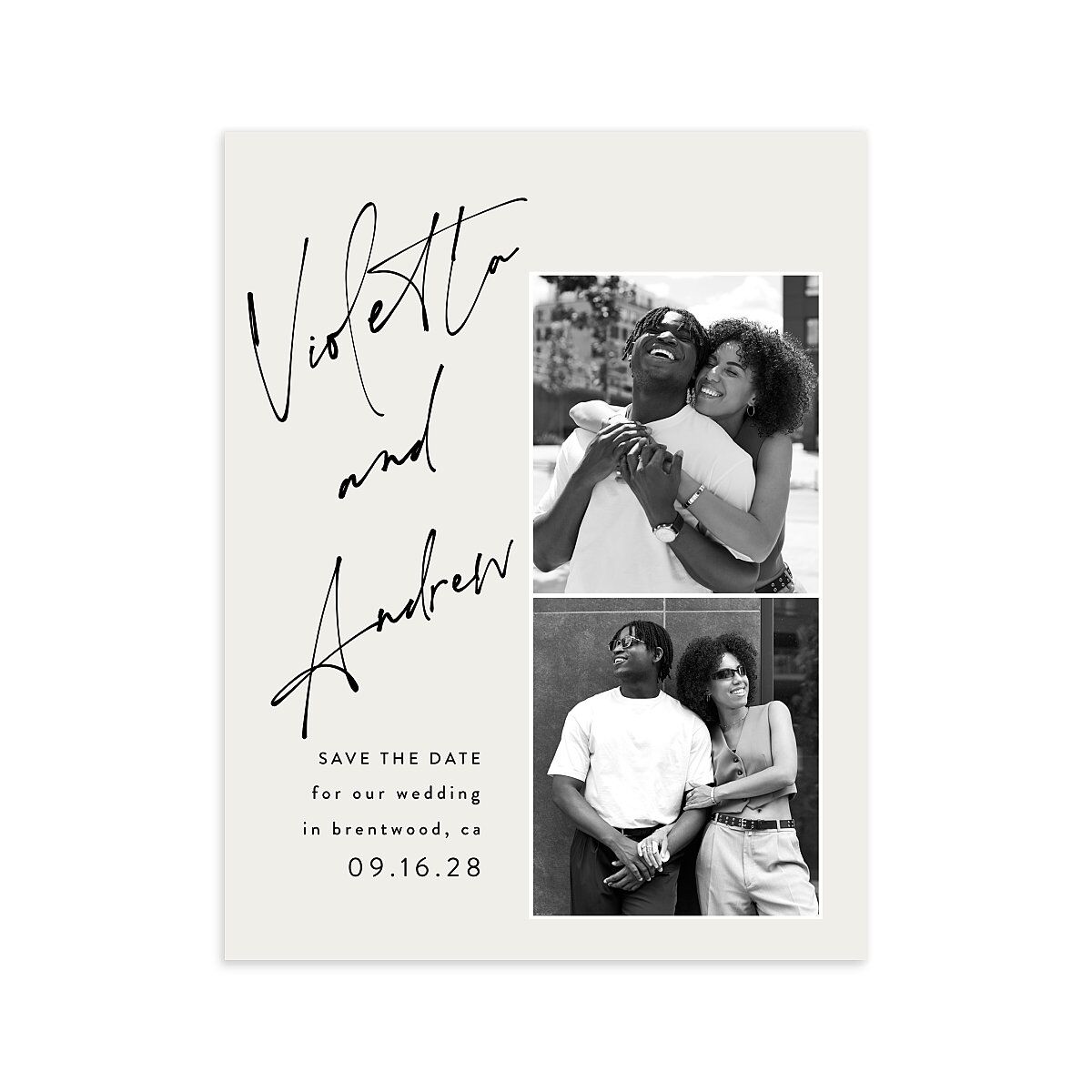 Signed Save the Date Petite Cards