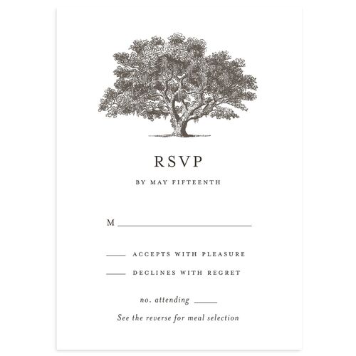 Southern Oak Tree Wedding Response Cards Falcon Signature Standard