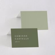Botanical Monogram Place Cards Dark Camo Signature