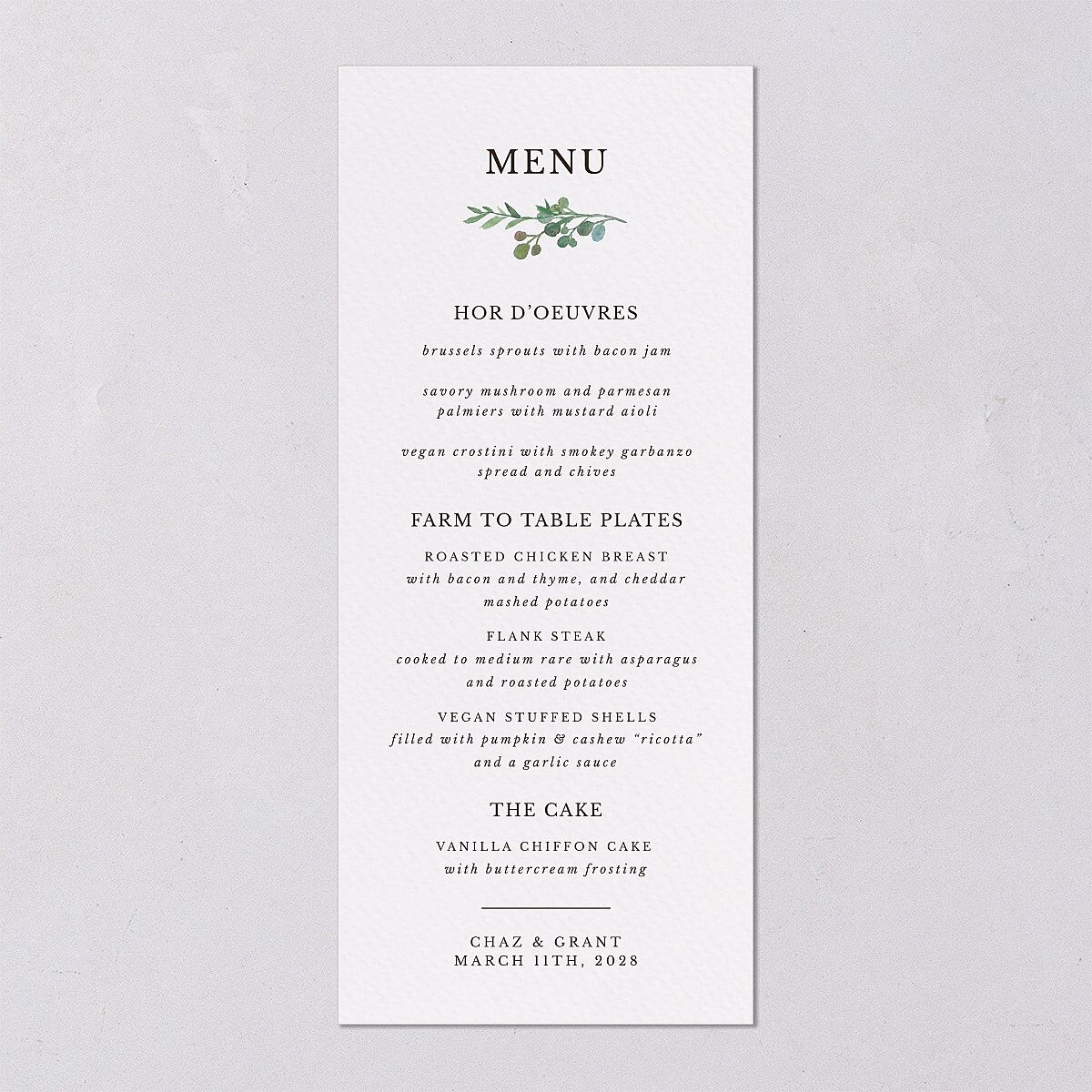 Leafy Hoops Menus — view 5