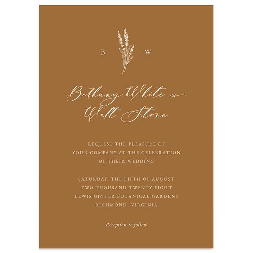 Vintage Lavender Wedding Invitations Saddle Signature Blank No Standard