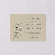 Elegant Minimal Save the Date Petite Cards Champagne Signature smooth Blank No Standard
