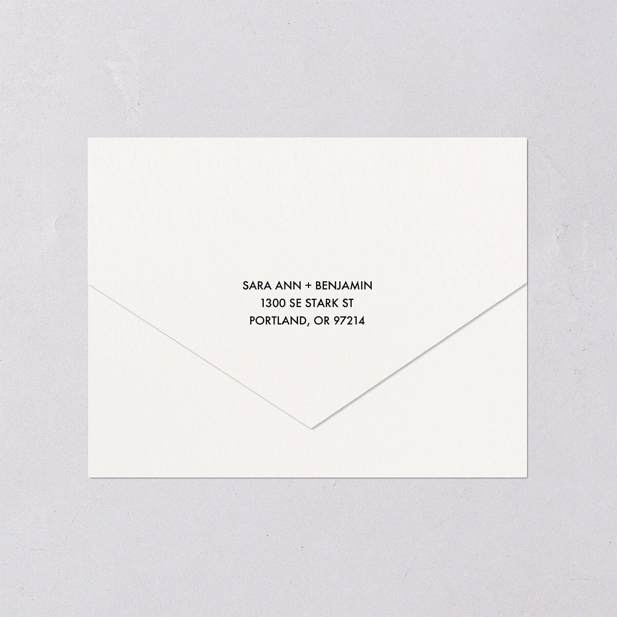 Cinematic Love Story All-in-One Wedding Invitations Pure White Signature Light Both Recipient and Return Addresses No