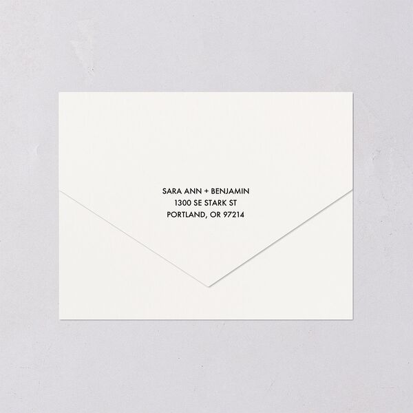 Cinematic Love Story All-in-One Wedding Invitations Pure White Signature Light Both Recipient and Return Addresses No