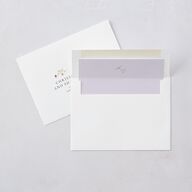 Classic Wildflower Frame Wedding Invitations Amethyst Signature Blank No Standard