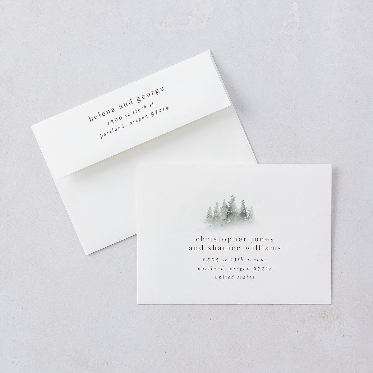 Mountain Mist Wedding Invitations Fawn Signature Blank No Standard