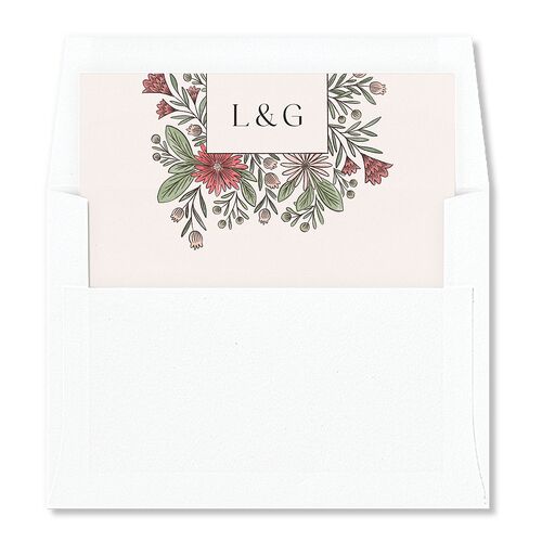 Timeless Wildflowers Standard Envelope Liners Garnet Standard