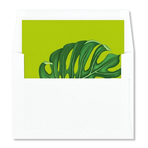 Hawaiian Tropical Orchid Oval Wedding Standard Envelope Liners Crimson Standard