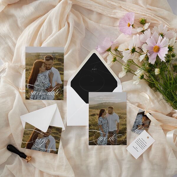 Photo Vow Euro Envelope Liners Pure White Luxe