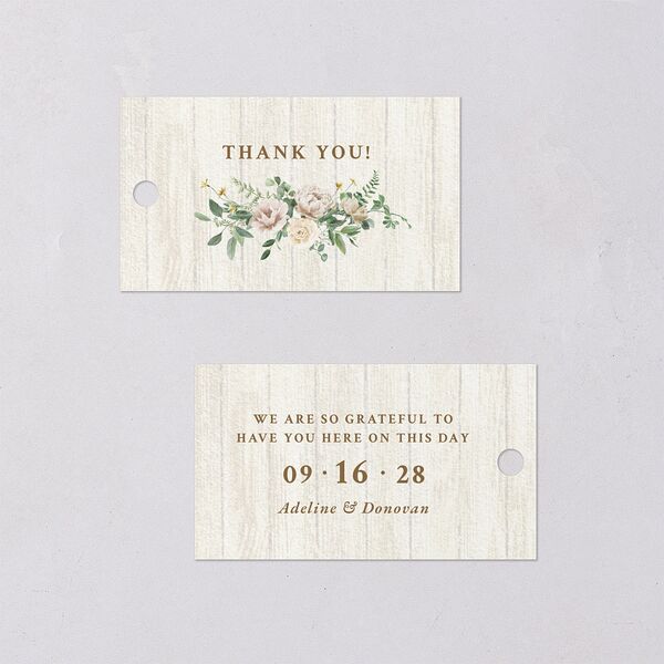 Farmhouse Lights Favor Gift Tags Walnut Signature