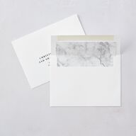 Classic Monogram Save The Date Cards Pure White Signature smooth Blank No Standard