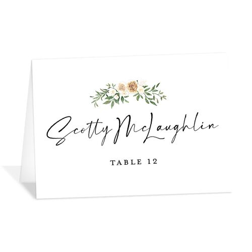 Floral Arc Place Cards Mocha Signature