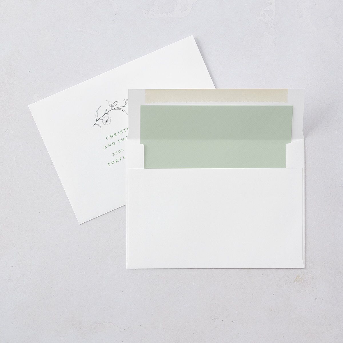 Graceful Botanical Rehearsal Dinner Invitations — view 7