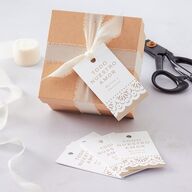 Papel Picado De Mexico Favor Gift Tags Taupe Signature