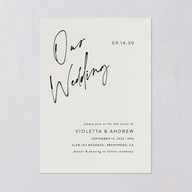 Signed Wedding Invitations Licorice Signature Blank Standard No