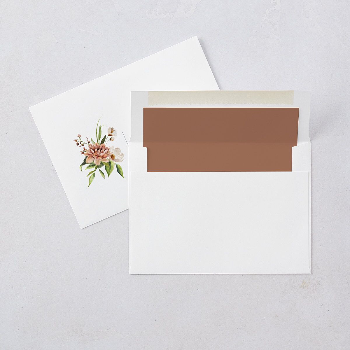Floral Arch Foil Wedding Invitations Gold Moss Signature Blank No Standard