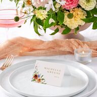 Wild Pansies Place Cards Rose Gold Signature
