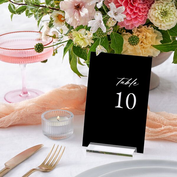 Vertical Names Table Numbers Licorice Signature