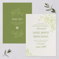 Vintage French Botanical Wedding Invitations Meadow Signature Blank No Standard