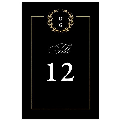 Gilded Wreath Table Numbers Gold Licorice Signature