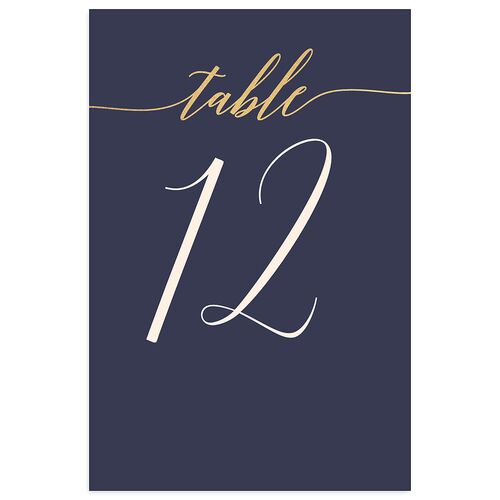 We Do Foil Table Numbers Gold Pink Cotton Signature