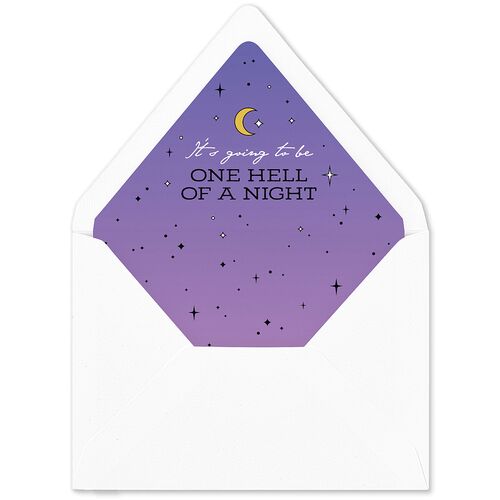Halloween Tarot Skeletons Euro Envelope Liners French Violet Luxe