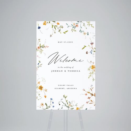 Dainty Wildflowers Standard Welcome Sign Large Sunflower Standard Indoor Foam Core L Welcome