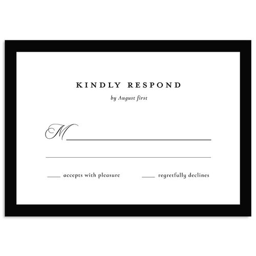 Refined Monogram Wedding Response Cards Ocean Signature Standard
