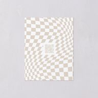 Checked Save the Date Petite Cards Taupe Signature smooth Blank No