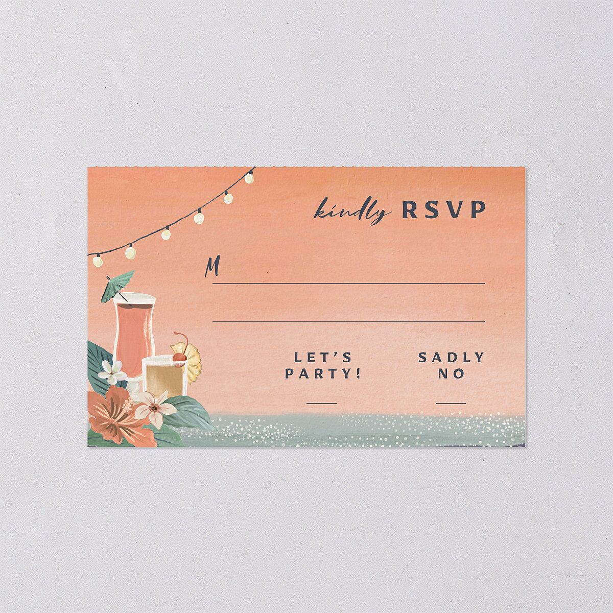 Vintage Island All-in-One Wedding Invitations — view 4