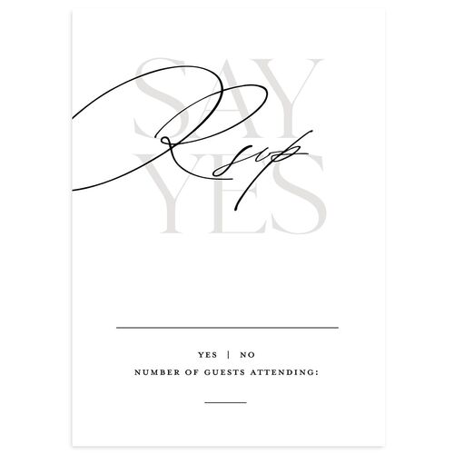 Overlay Wedding Response Cards Licorice Signature Standard
